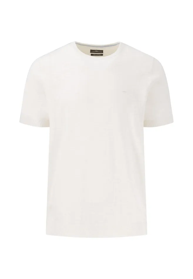 Sweater Men FYNCHHATTON Halbworm Sweater With A Round Neckline Summer Breezenavynew Offwhite