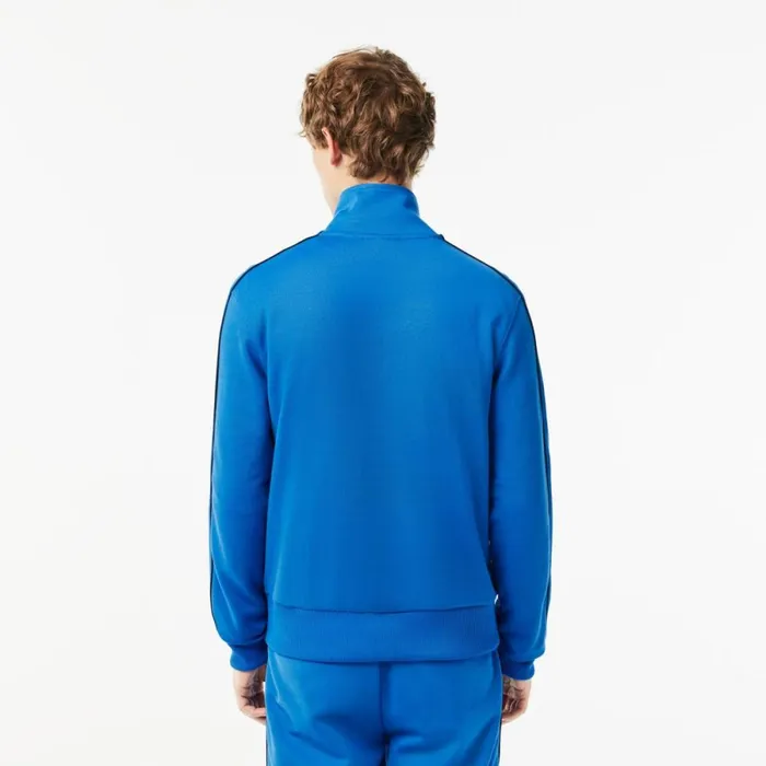 Sweaters and Sweatshirts Men Lacoste Men039s Paris Piqu Track Jacket Blue Siy