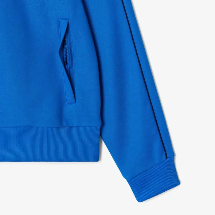 Sweaters and Sweatshirts Men Lacoste Men039s Paris Piqu Track Jacket Blue Siy