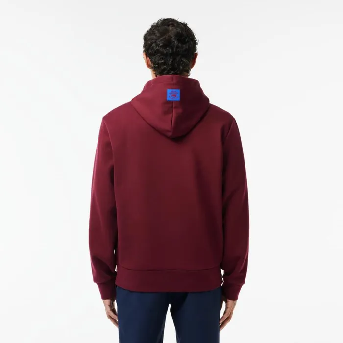 Sweaters and Sweatshirts Men Lacoste Men039s Relaxed Fit Recycled Fabric Golf Sweatshirt Bordeaux Yup