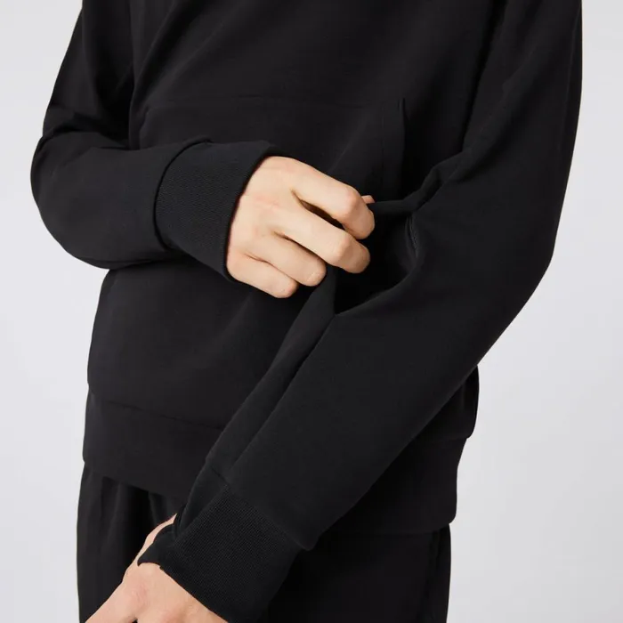 Sweaters and Sweatshirts Men Lacoste Mens Crew Neck Kangaroo Pocket Cotton Blend Sweatshirt Black 031
