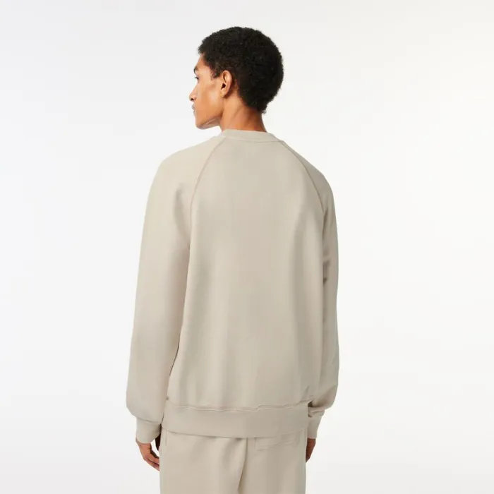 Sweaters and Sweatshirts Men Lacoste Mens Crew Neck Organic Cotton Natural Dye Sweatshirt Beige K8e