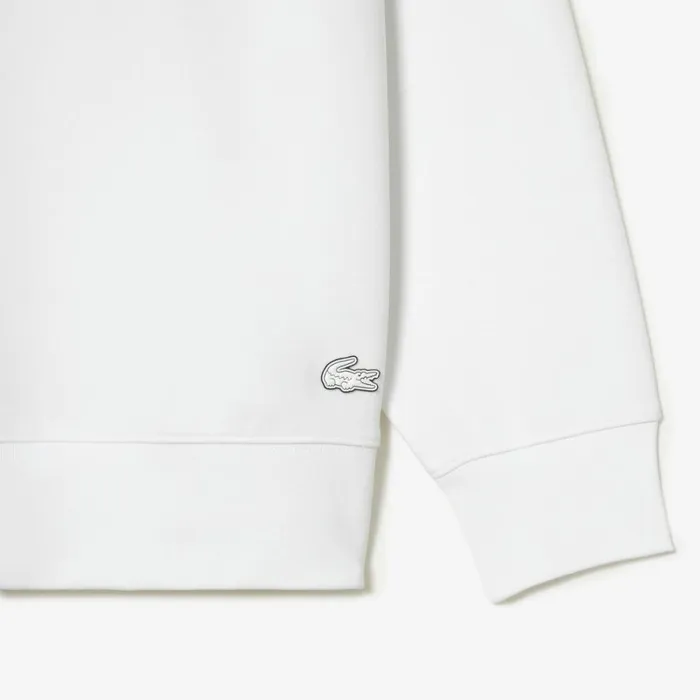 Sweaters and Sweatshirts Men Lacoste Mens Loose Fit Branded Sweatshirt White 001