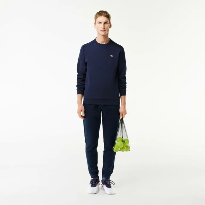 Sweaters and Sweatshirts Men Lacoste Mens Sport Mesh Panels Sweatshirt Navy Blue 423