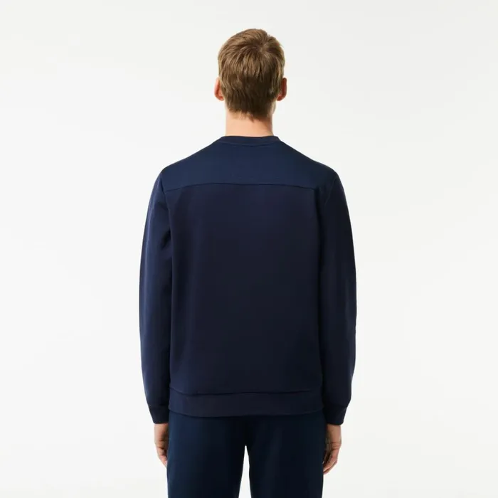 Sweaters and Sweatshirts Men Lacoste Mens Sport Mesh Panels Sweatshirt Navy Blue 423