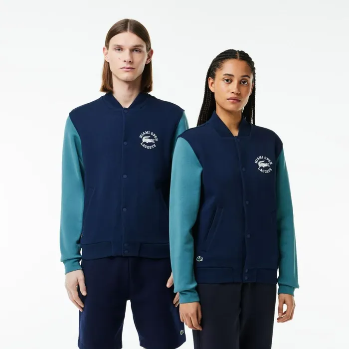 Sweaters and Sweatshirts Men Lacoste Unisex Miami Open Edition Bomber Jacket Navy Blue Blue Itg