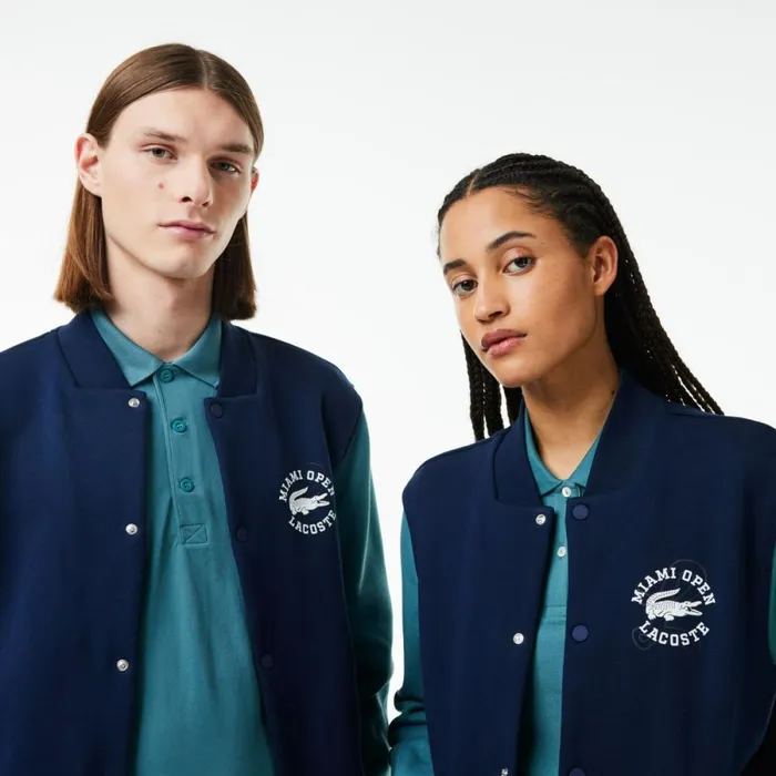 Sweaters and Sweatshirts Men Lacoste Unisex Miami Open Edition Bomber Jacket Navy Blue Blue Itg