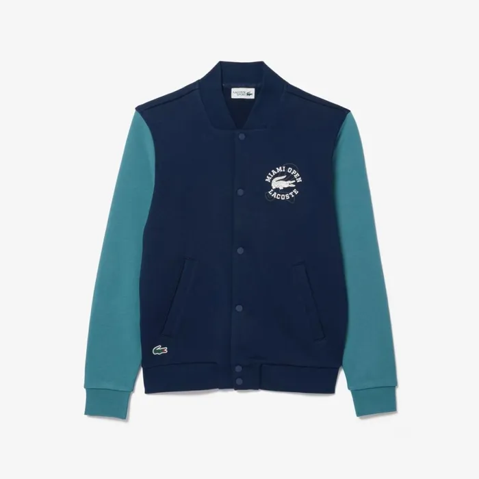 Sweaters and Sweatshirts Men Lacoste Unisex Miami Open Edition Bomber Jacket Navy Blue Blue Itg