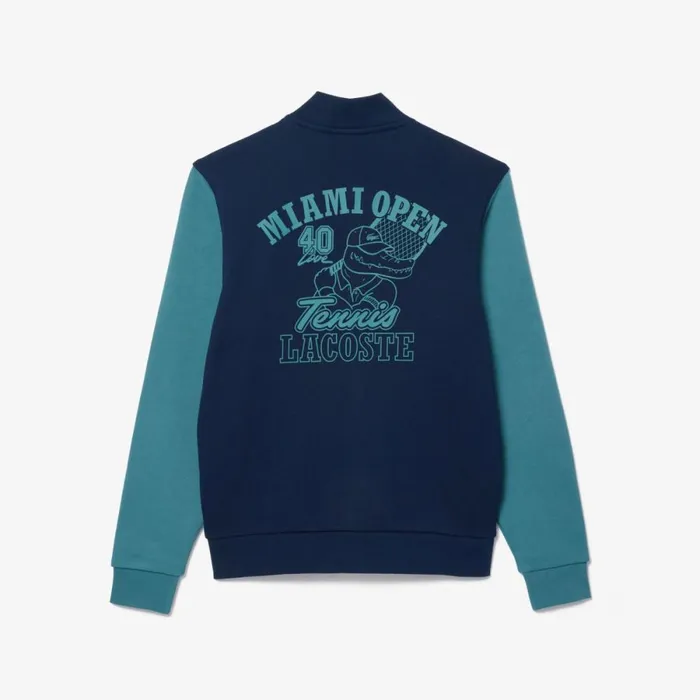 Sweaters and Sweatshirts Men Lacoste Unisex Miami Open Edition Bomber Jacket Navy Blue Blue Itg