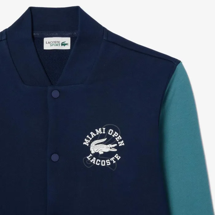 Sweaters and Sweatshirts Men Lacoste Unisex Miami Open Edition Bomber Jacket Navy Blue Blue Itg
