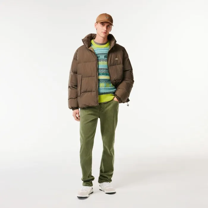 Sweaters and Sweatshirts MenWomen Lacoste Men039s Fair Isle Alpaca And Wool Blend Sweater Flashy Yellow White Pai
