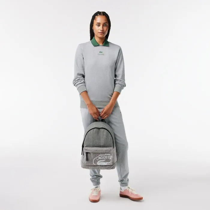 Sweaters and Sweatshirts MenWomen Lacoste Unisex Signature Print Sweatshirt Grey Chine Cca