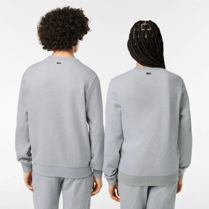 Sweaters and Sweatshirts MenWomen Lacoste Unisex Signature Print Sweatshirt Grey Chine Cca