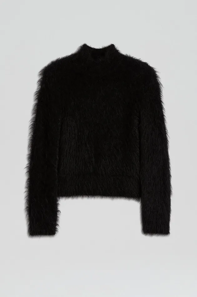 Sweaters BRUSHED MOHAIR SLIM SWEATER BLACK Scanlan Theodore Women Sweaters BRUSHED MOHAIR SLIM SWEATER BLACK Scanlan Theodore Women