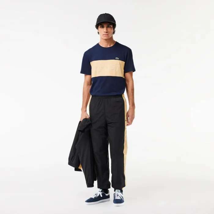 Sweatpants and Trousers Men Lacoste Men039s Sweatsuit Water Resistant Sweatpants Black Beige White Ikh