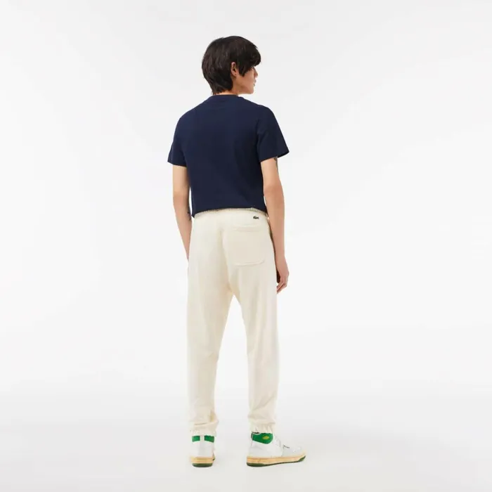 Sweatpants and Trousers Men Lacoste Mens Organic Cotton Sweatpants Cream Xfj