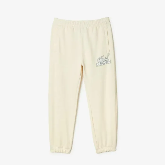 Sweatpants and Trousers Men Lacoste Mens Organic Cotton Sweatpants Cream Xfj