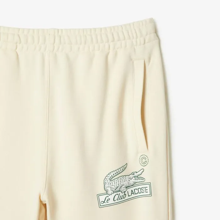 Sweatpants and Trousers Men Lacoste Mens Organic Cotton Sweatpants Cream Xfj