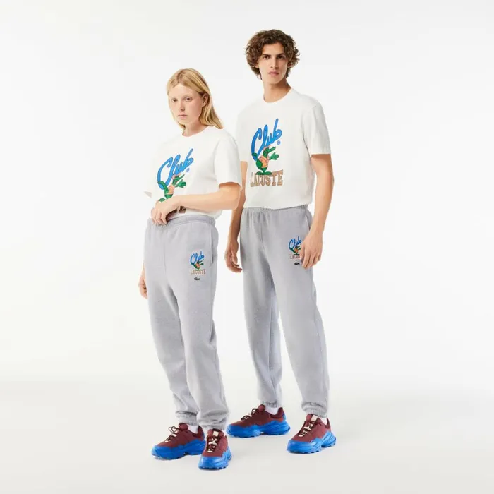 Sweatpants and Trousers MenWomen Lacoste Unisex Iconic Print Sweatpants Grey Chine Cca Sweatpants and Trousers MenWomen Lacoste Unisex Iconic Print Sweatpants Grey Chine Cca