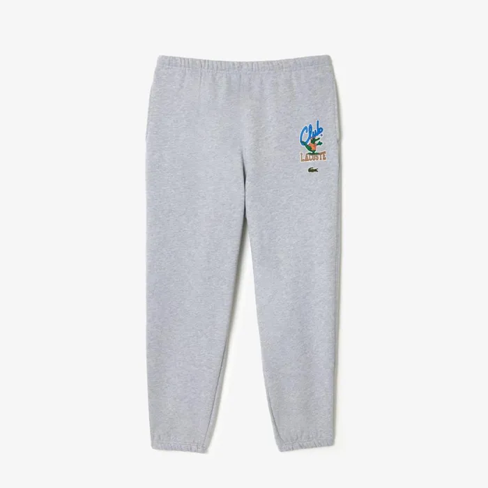 Sweatpants and Trousers MenWomen Lacoste Unisex Iconic Print Sweatpants Grey Chine Cca