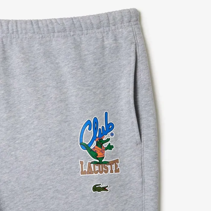 Sweatpants and Trousers MenWomen Lacoste Unisex Iconic Print Sweatpants Grey Chine Cca