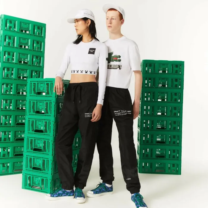 Sweatpants and Trousers MenWomen Lacoste Unisex LIVE X Minecraft Nylon Joggers Black 031 Sweatpants and Trousers MenWomen Lacoste Unisex LIVE X Minecraft Nylon Joggers Black 031