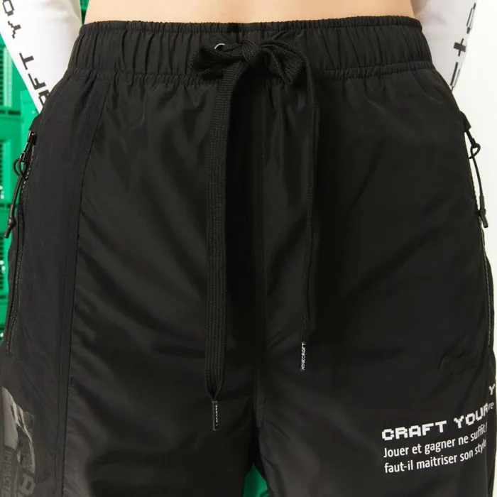Sweatpants and Trousers MenWomen Lacoste Unisex LIVE X Minecraft Nylon Joggers Black 031
