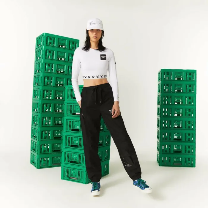 Sweatpants and Trousers MenWomen Lacoste Unisex LIVE X Minecraft Nylon Joggers Black 031