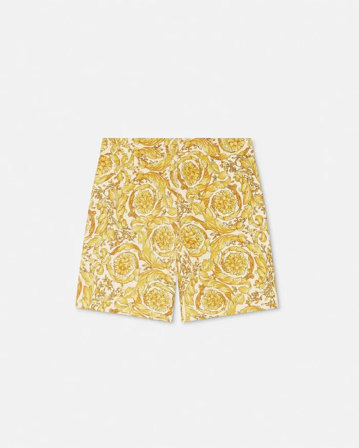 Swimwear Men Versace Barocco Swim Boardshorts Yellowprint