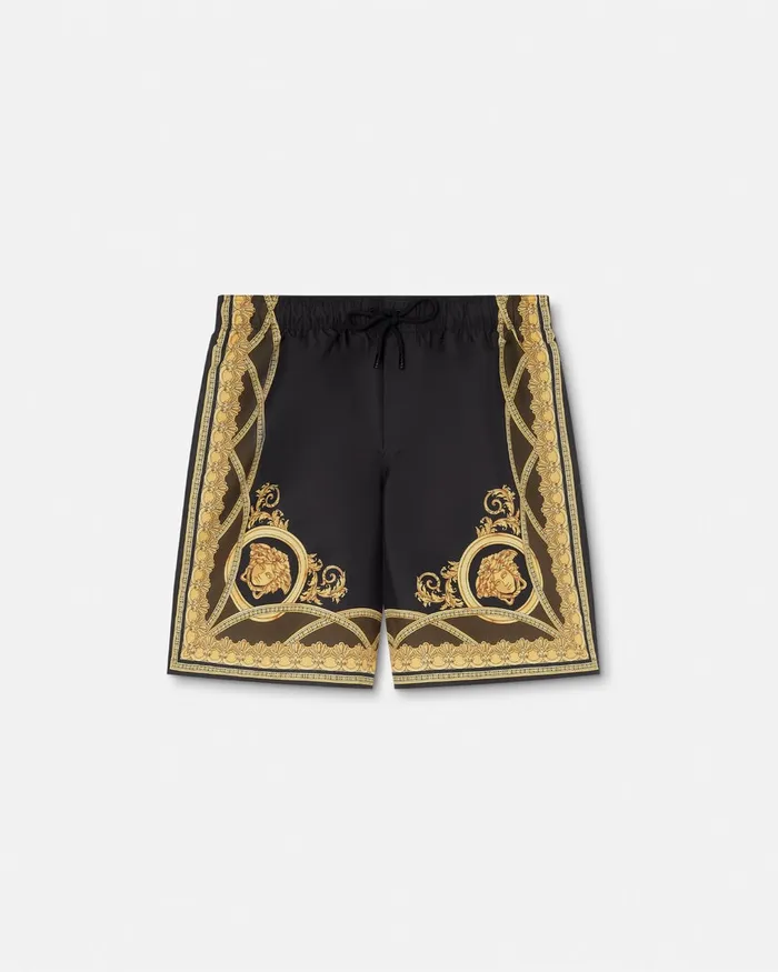 Swimwear Men Versace La Coupe Des Dieux Boardshorts Black