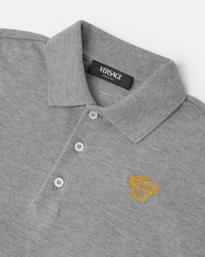 Tshirts and Polos Kids Versace Medusa Polo Shirt Gray