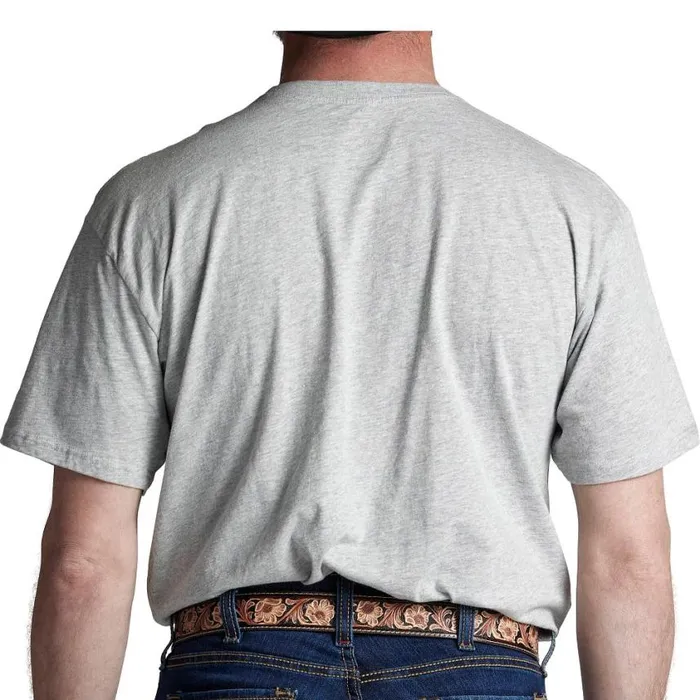 TShirts and Polos Men Justin Boots Justin License Plate Flag Tee Grey