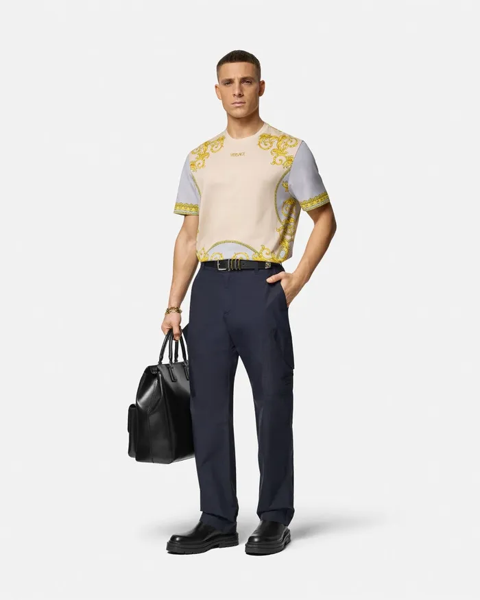 TShirts and Polos Men Versace La Coupe Des Dieux TShirt Grayprint