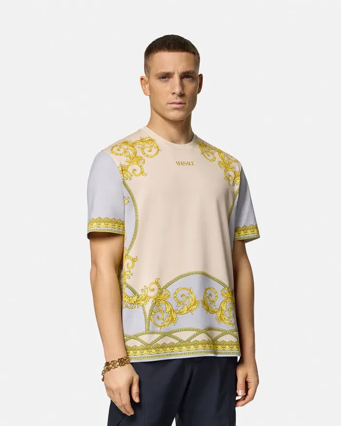 TShirts and Polos Men Versace La Coupe Des Dieux TShirt Grayprint