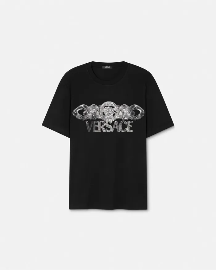 TShirts and Polos Men Versace Medusa On Chain TShirt Blackprint