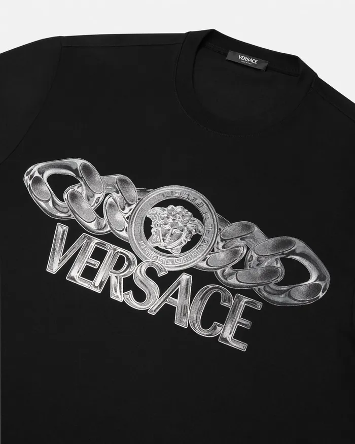 TShirts and Polos Men Versace Medusa On Chain TShirt Blackprint