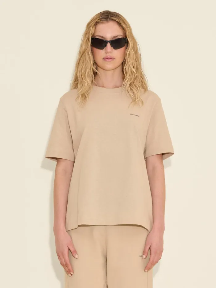 Tshirts and Sweats Women Holzweiler W Relaxed Tee Sand