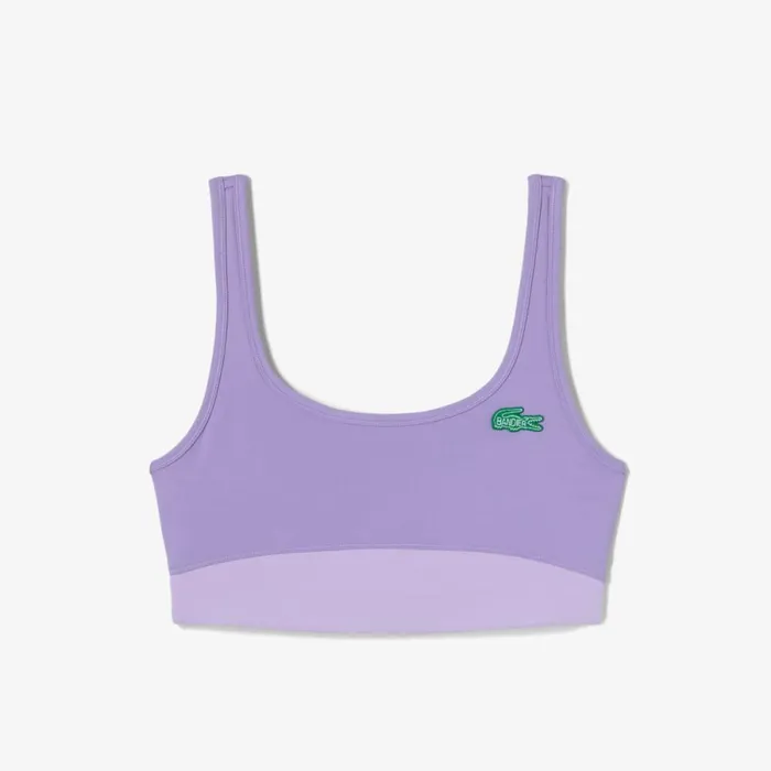TShirts and Tops Women Lacoste Women039s Lacoste X Bandier All Motion Colorblock Sports Bra Purple Ix7
