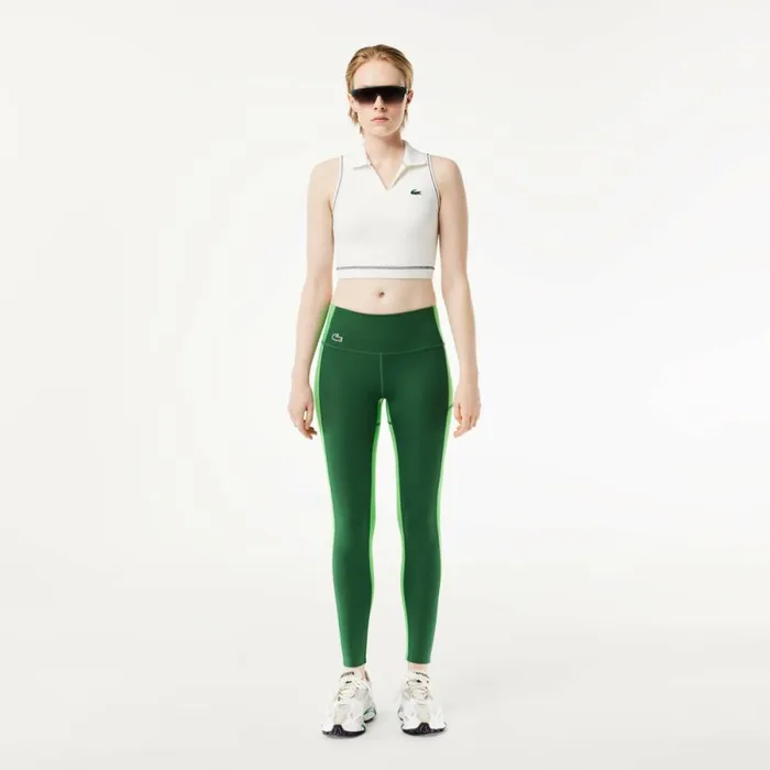 TShirts and Tops Women Lacoste Women039s Polo Inspired Sports Bra White 70v