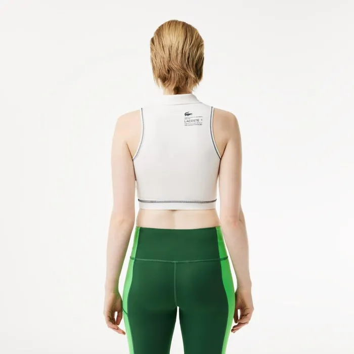 TShirts and Tops Women Lacoste Women039s Polo Inspired Sports Bra White 70v