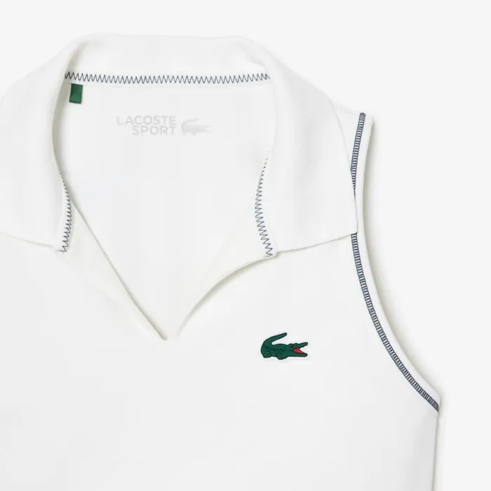 TShirts and Tops Women Lacoste Women039s Polo Inspired Sports Bra White 70v