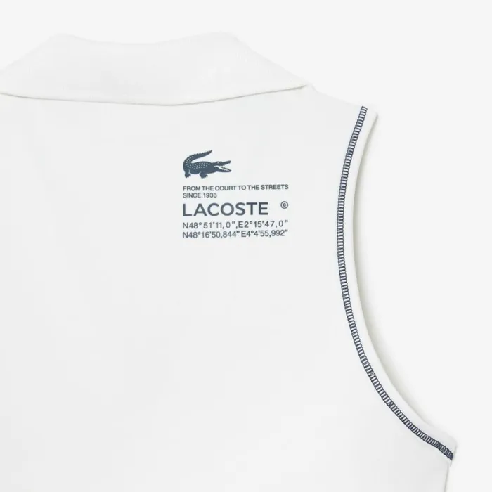 TShirts and Tops Women Lacoste Women039s Polo Inspired Sports Bra White 70v