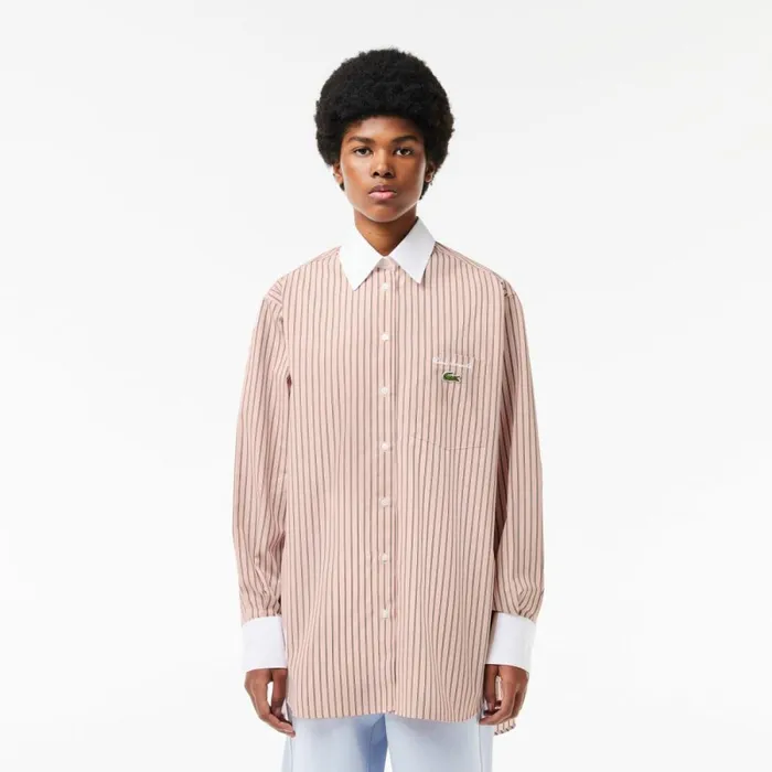 TShirts and Tops Women Lacoste Women039s Regular Fit Contrast Collar Poplin Shirt Pink White Black Beige Is0 TShirts and Tops Women Lacoste Women039s Regular Fit Contrast Collar Poplin Shirt Pink White Black Beige Is0