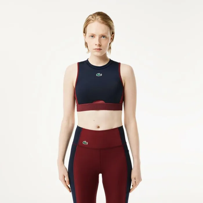 TShirts and Tops Women Lacoste Women039s Stretch Sports Bra Navy Blue Bordeaux R1i TShirts and Tops Women Lacoste Women039s Stretch Sports Bra Navy Blue Bordeaux R1i