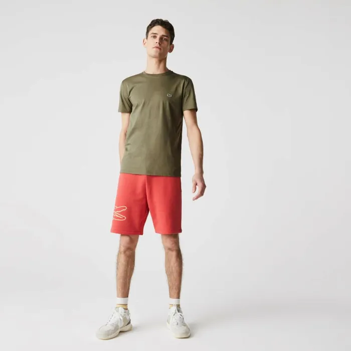 TShirts Men Lacoste Men039s Crew Neck Pima Cotton Jersey TShirt Khaki Green 316