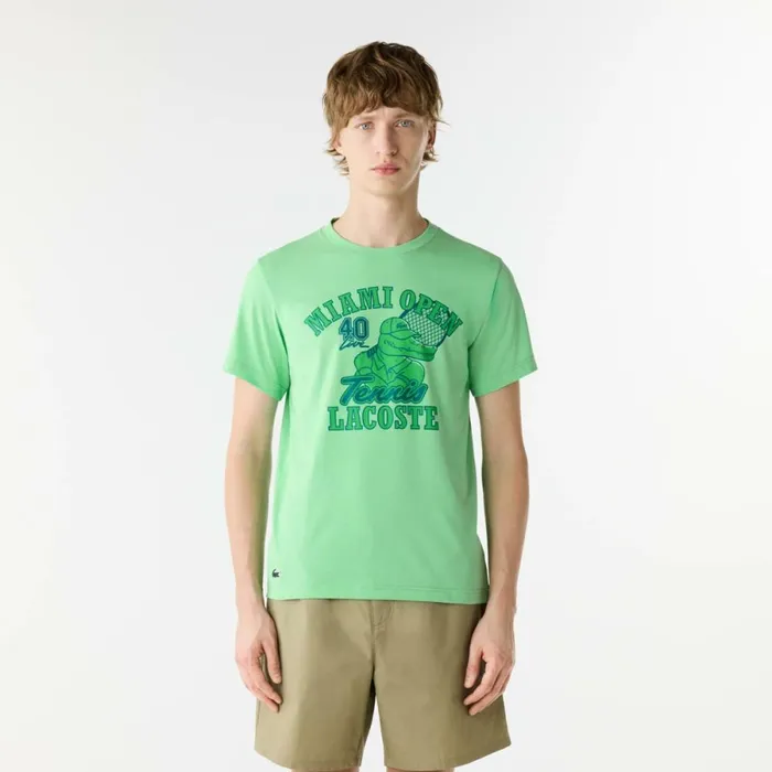 TShirts Men Lacoste Men039s Miami Open Edition UltraDry Tennis TShirt Green Uyx TShirts Men Lacoste Men039s Miami Open Edition UltraDry Tennis TShirt Green Uyx