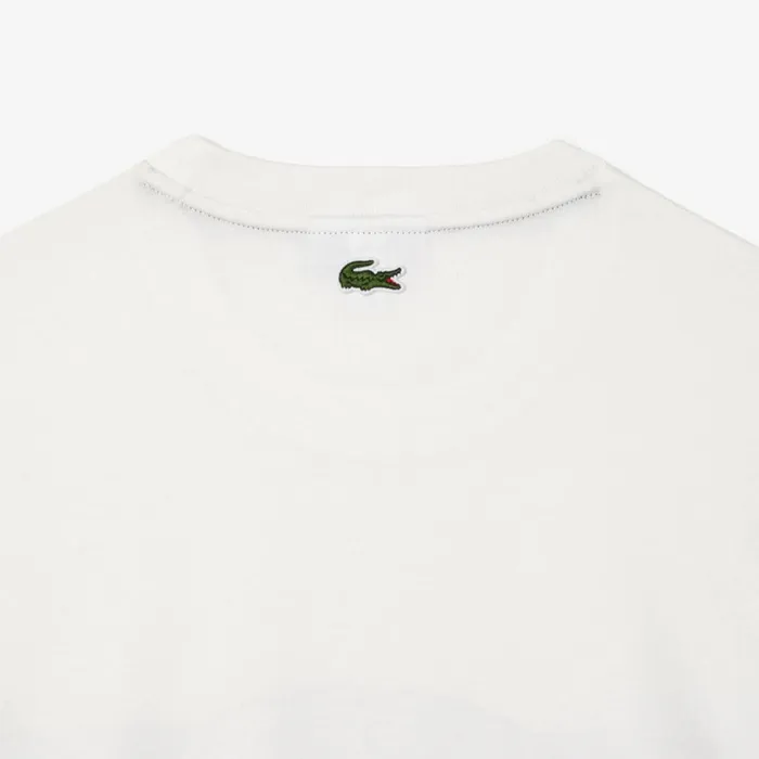 TShirts Men Lacoste Men039s Regular Fit Cotton Monogram TShirt White 70v