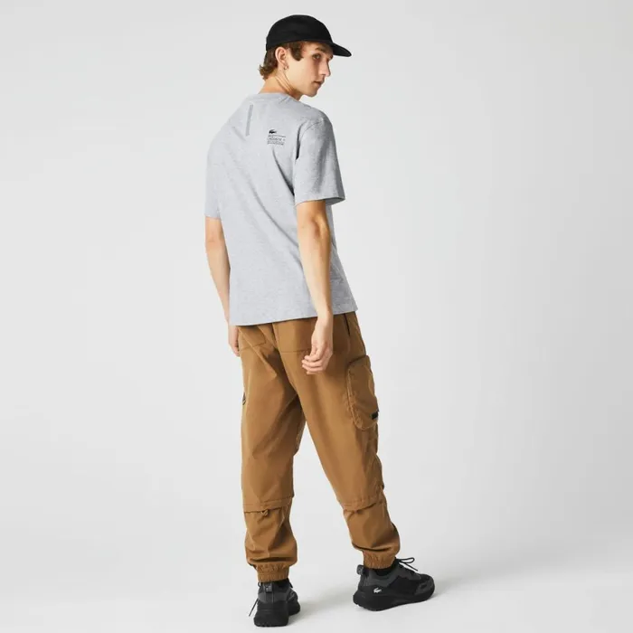 TShirts Men Lacoste Men039s Relaxed Fit Print TShirt Grey Chine Cca