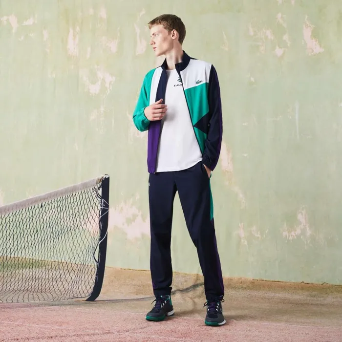 TShirts Men Lacoste Men039s SPORT Crocodile Print Tennis TShirt White 001
