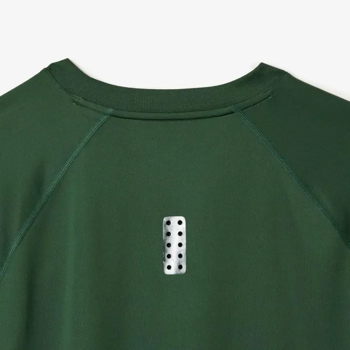 TShirts Men Lacoste Men039s Stretch Jersey Long Sleeve TShirt Dark Green Smi